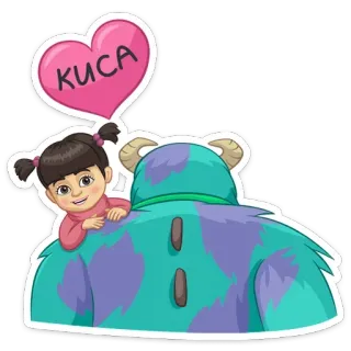 ❤️ Boo Monsters, Inc. KUCA Boo, Monstros S.A., Disney, Pixar, Monstro, Menina telegram sticker