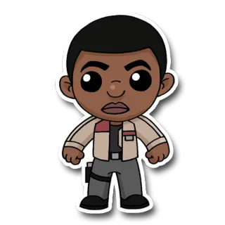 🙁 Finn Star Wars Finn, Gwiezdne Wojny, postać, Sci-fi, film telegram sticker
