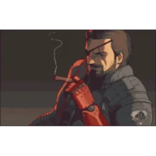 🚬 Venom Snake Metal Gear Solid V: The Phantom Pain serpent, metal gear, soldat, fumeur, mgs whatsapp sticker