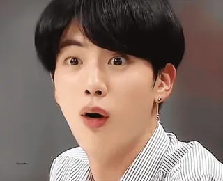 😮 Jin K-pop, 歌手, Jin, BTS, 男人, 名人 whatsapp sticker