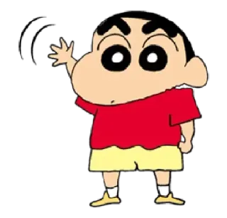 👋 Shin-chan Crayon Shin-chan desenho animado, anime, saudação, personagem telegram sticker
