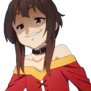 😈 Megumin Konosuba Anime, Megumin, Konosuba, Presunçoso, Personagem, Mago Vermelho, Magia de Explosão telegram sticker
