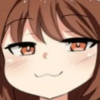 😏 애니메이션, 만화, 캐릭터, 소녀, 능글, 표정 telegram sticker