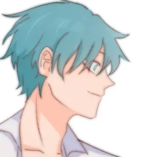🎧 Anime, Personagem, Masculino, Retrato, Desenho animado whatsapp sticker