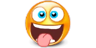 😜 Emoji, Smiley, Ausdruck, Lustig, Zunge, Verrückt, Cartoon whatsapp sticker