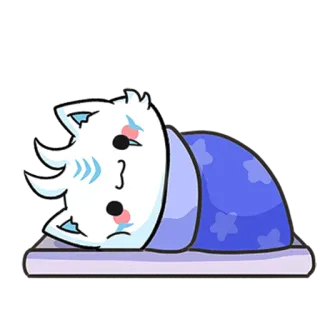😴 고양이, 수면, 카와이, 귀여운, 동물, 스티커 telegram sticker
