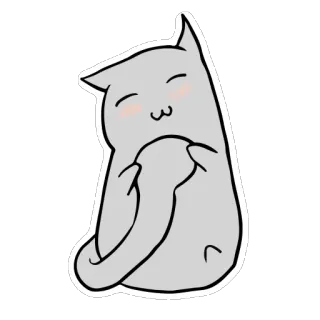 ☺️ 고양이, 스티커, 귀여운, 동물, 카와이 telegram sticker