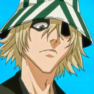 💜 Kisuke Urahara Bleach アニメ, キャラクター, ポートレート, 浦原喜助, ブリーチ, 帽子, 漫画, カートゥーン telegram sticker