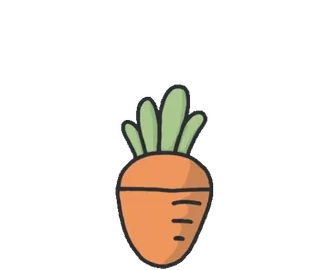 🐰 marchewka, warzywo, pomarańcza, jedzenie, zdrowe telegram sticker