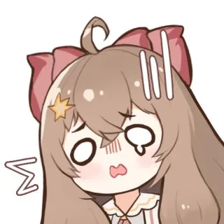 😢 Chibi, Anime, Triste, Chocado, Desenho animado, Emoção, Garota telegram sticker