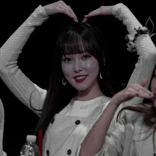 🦴 mujer, chica, asiática, corazón, amor, coreano, sonrisa telegram sticker