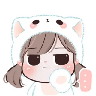 🍥 adesivo, fofo, kawaii, menina, desenho animado, gato, anime whatsapp sticker