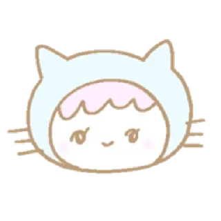 ☺️ น่ารัก, kawaii, การ์ตูน, สติกเกอร์, จิบิ, แมว, ภาพวาด telegram sticker