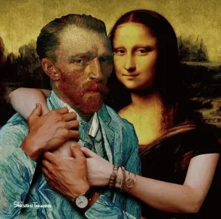 😩 Mona Lisa Mona Lisa, Van Gogh, arte, pintura, arte clásico whatsapp sticker