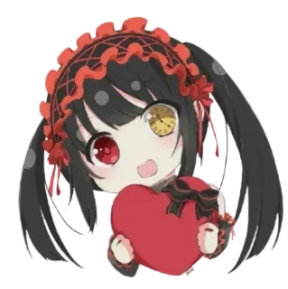 🥀 Anime, Fille, Mignon, Coeur, Saint-Valentin whatsapp sticker