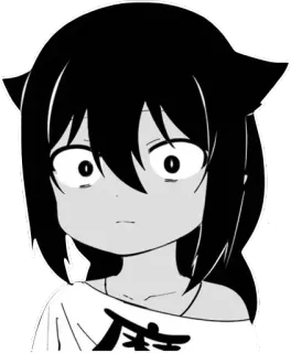 😳 喪 anime, manga, character, girl, japanese, cartoon whatsapp sticker