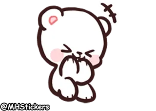 😆 @MHStickers sticker, cute, bear, cartoon whatsapp sticker