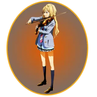 🎻 Anime, Violino, Musica, Ragazza, Personaggio telegram sticker