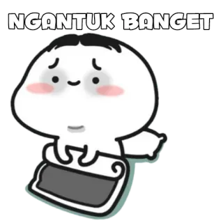 🍡 NGANTUK BANGET endormi, mignon, dessin animé, fatigué telegram sticker