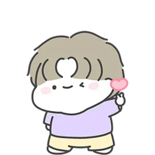 😍 süß, Cartoon, kawaii, Herz, Liebe, Figur whatsapp sticker