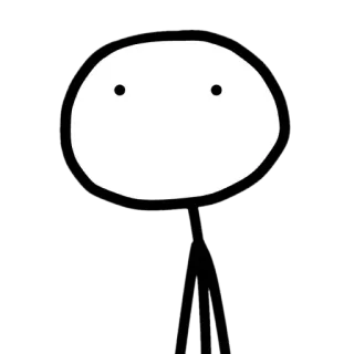 😶 Monigote, Dibujo animado, Minimalista, Dibujo, Cómic telegram sticker