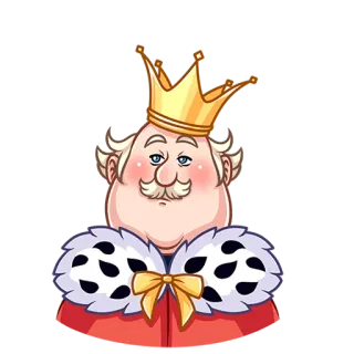 😏 왕, 왕실, 왕관, 군주, 왕족, 통치자, 만화, 일러스트 whatsapp sticker
