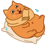 Bubo the Scarfcat telegram stickers