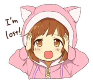 😫 I'm sorry! Anime, Cartoon, Entschuldigung, Süß, Kawaii telegram sticker