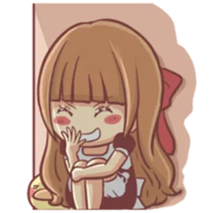 😁 만화, 애니메이션, 소녀, 귀여운, 행복한 telegram sticker