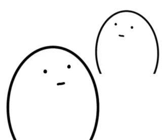 🥚 Blob, Ovo, Branco, Minimalista, Simples, Desenho animado telegram sticker
