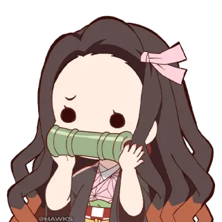😶 Nezuko Kamado Demon Slayer Anime, Demon Slayer, Nezuko, Kawaii, Chibi whatsapp sticker