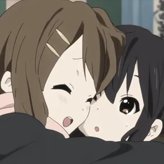 🥠 Anime, Umarmung, Freundschaft, Cartoon, Süß, Kawaii telegram sticker