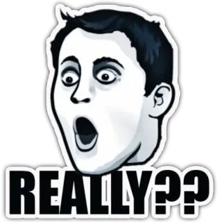 😮 REALLY?? Meme, Sốc, Ngạc nhiên, Câu hỏi, Thật á telegram sticker