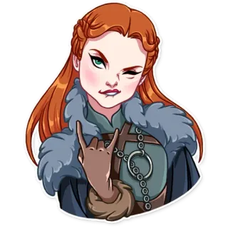🤟 Ygritte Game of Thrones Ygritte, Game of Thrones, Sauvageon, Fantaisie, Personnage, Sticker telegram sticker