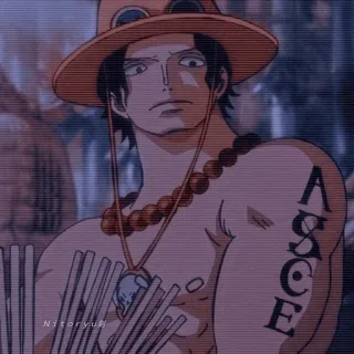 🔥 Ace One Piece Anime, One Piece, Ace, Adesivo telegram sticker