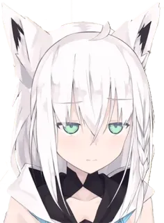 🌽 Shirakami Fubuki Hololive anime, vtuber, fox girl, fubuki, cute, hololive telegram sticker