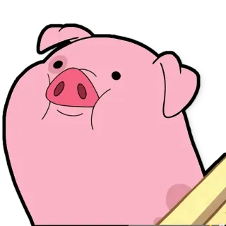 🐷 Waddles Gravity Falls cartoon, pig, animal, cute, pink, waddles, gravity falls telegram sticker