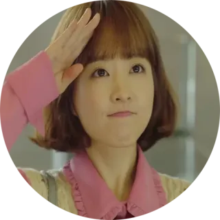 😉 mujer, saludo, coreano, actor, persona telegram sticker