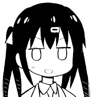 ⚪️ Anime, Manga, Ragazza, Cartone animato, Personaggio, Illustrazione telegram sticker