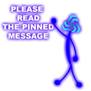 ☝️ PLEASE READ THE PINNED MESSAGE mensagem, fixado, boneco palito, lido, notificação telegram sticker