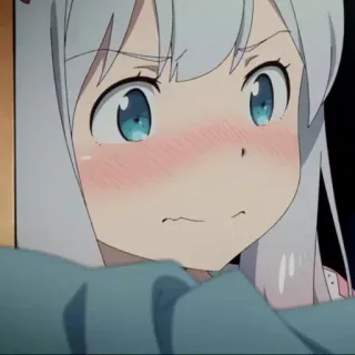 😳 Izumi Sagiri Eromanga Sensei anime, character, cute, blush, japanese animation telegram sticker