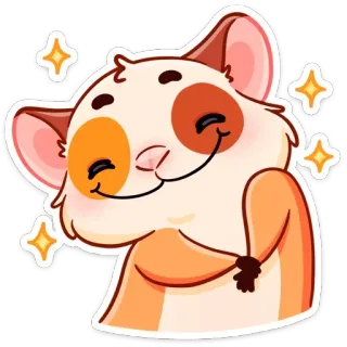 ☺️ แฮมสเตอร์, น่ารัก, สัตว์, สติกเกอร์, การ์ตูน, น่าเอ็นดู telegram sticker