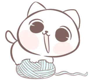 😃 แมว, ลูกแมว, ไหมพรม, น่ารัก, สัตว์, การ์ตูน, คาวาอิ telegram sticker