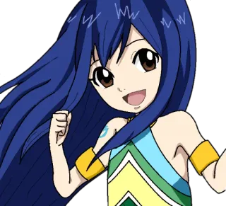 😃 Wendy Marvell Fairy Tail Anime, Fairy Tail, Wendy Marvell, Charakter, Cartoon telegram sticker