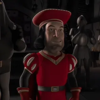 🪲 Lord Farquaad Shrek Lord Farquaad, Shrek, Postać animowana, Film, Kreskówka, Komedia telegram sticker