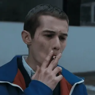 🚬 cigarro, fumando, hematomas, ferido, masculino telegram sticker