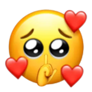 ❤️ Emoji, Herz, Liebe, Stille, Psst, Süß whatsapp sticker