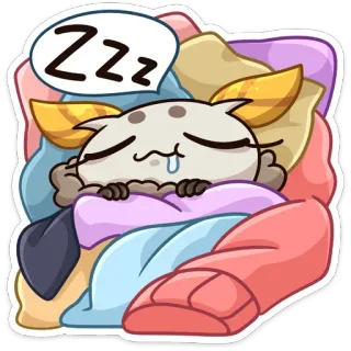 💤 Zzz dormire, stanco, zzz, cartone animato, carino, coperta telegram sticker