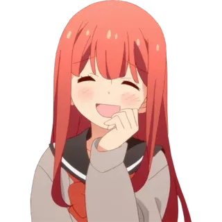 😅 anime, girl, smiling, kawaii, cute telegram sticker