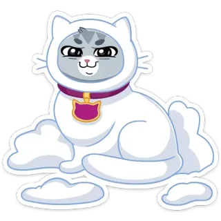 ☺️ chat, animal, mignon, sticker, dessin animé, animal de compagnie telegram sticker